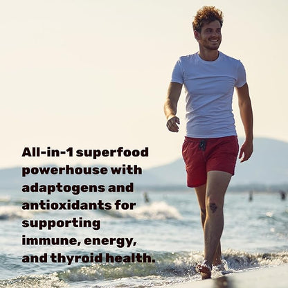 DEAL SUPPLEMENT Irish Sea Moss 7000mg Per Serving, 240 Veggie Capsules – 14 Superfood Complex – 3000mg Black Seed Oil, 2000mg Ashwagandha, 600mg Ginger