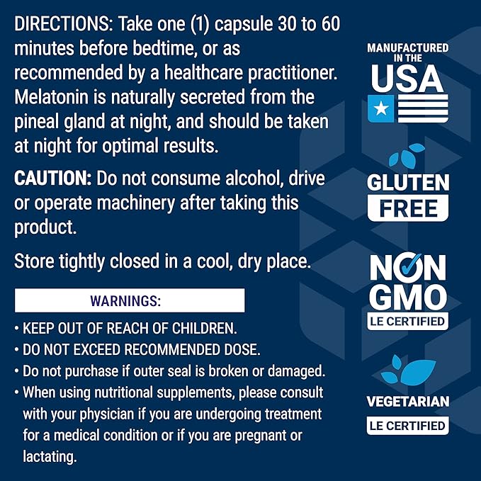 Life Extension Melatonin, 500 mcg – Gently Promotes Sleep, Low Dose, Value Size – Non-GMO, Gluten-Free, Vegetarian – 200 Capsules