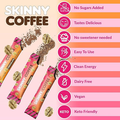 SkinnyBoost Instant Skinny Coffee Unflavored + Sugar-Free Apple Cider Vinegar Gummies Bundle – Slimming Coffee & ACV with The Mother, B Vitamins, Pomegranate