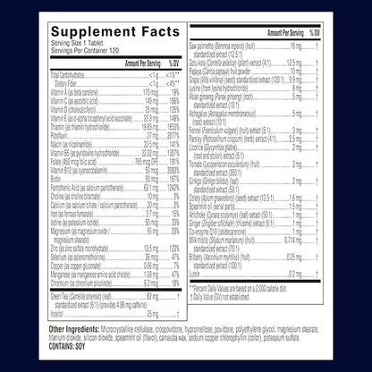 Swisse Ultivite Mens Daily Multivitamins | 50 Vitamins, Antioxidants and Minerals + Adaptogens | Energy, Stress & Immune Support | Mens Vitamins | 120 Tablets