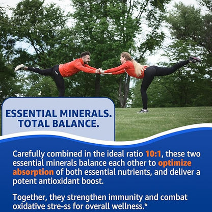 Zinc Gummies with Copper + Probiotics, Vitamin B6 for Max Absorption, Zinc Supplements for Men and Women, Two Essential Minerals Balance Formula for Immunity and Gut Health, Vegan, Non-GMO, 120 Cts