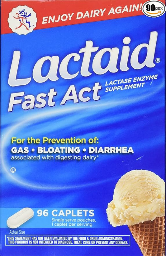 Lactaid-Fast Act Lactase Enzyme Supplement, 96 Caplets