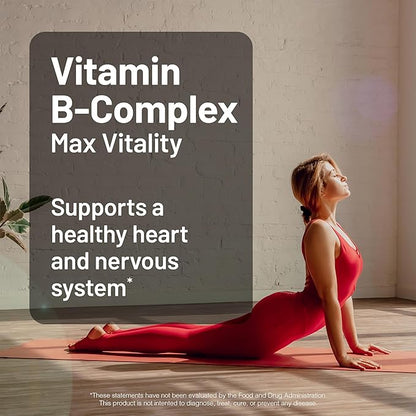 NatureWise Vitamin B Complex for Women and Men - with Folic Acid Biotin B1 B2 B3 B6 B12 - Support Cellular Energy & Mental Clarity - Gluten & Dairy Free, Non-GMO - 150 Softgels[5-Month Supply]