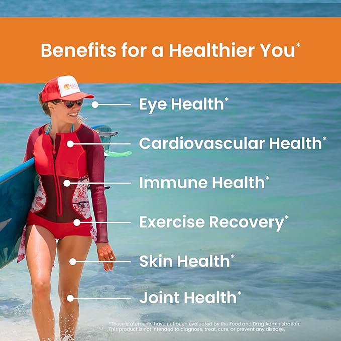 Nutrex Hawaii BioAstin Hawaiian Astaxanthin - 4mg, 270 Softgels - Farm-Direct Premium Antioxidant Supplement to Support Eye, Skin, Joint & Immune System Health -Non-GMO & Gluten-Free