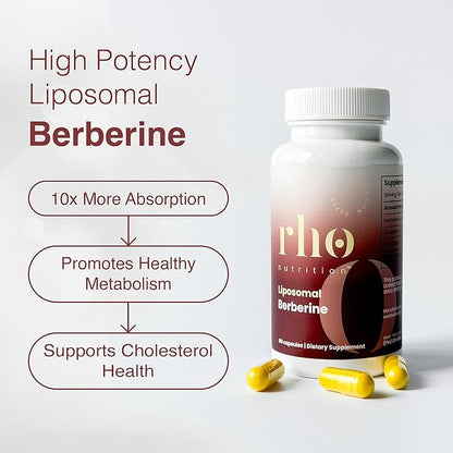 Liposomal Berberine Capsules - Ultra High Absorption Supplement – Supports Immune Function, Gut Health and Metabolic and Cardiovascular Health (60 Capsules)