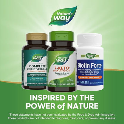 Nature's Way 7-KETO, DHEA Metabolite, Metabolism Support Supplement*, 25mg Potency Per Serving, 60 Capsules