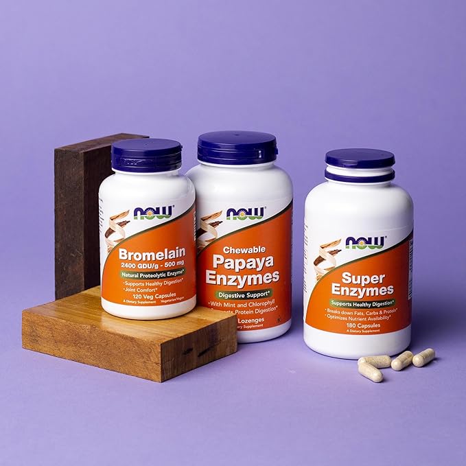 NOW Foods Supplements, Papaya Enzyme with Mint and Chlorophyll, Digestive Support*, 360 Chewable Lozenges