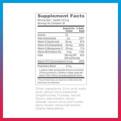 Synergy ProArgi-9 Plus L-Arginine Complexer Dietary Supplement - Mixed Berry - 30 Packets
