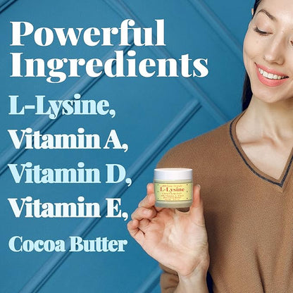 L-Lysine Ointment - 0.875 oz - Lysine Cold Sore Treatment and Blister Relief - Soothes Chapped Lips and Dry Skin – 2-Pack
