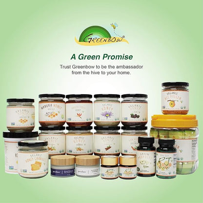 Greenbow Royal Jelly Powder– 100% USDA Certified Organic Royal Jelly, Non-GMO, Gluten Free Royal Jelly, Freeze Dried – One of The Most Nutrition Packed –No Additives/Flavors (17g)
