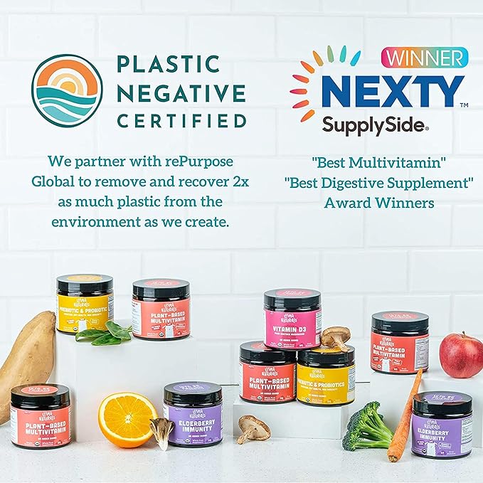 Llama Naturals Kids Multivitamin Gummies, Vegan, Organic with Vitamin D, C & K, Toddler Real Fruit Gummy Vitamins, Chewable Supplement, Whole Food Multivitamin, No Added Sugar Cane, Cherry, 90 Ct