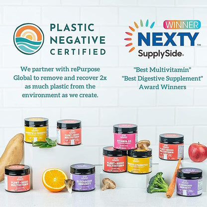 Llama Naturals Kids Multivitamin Gummies, Vegan, Organic with Vitamin D, C & K, Toddler Real Fruit Gummy Vitamins, Chewable Supplement, Whole Food Multivitamin, No Added Sugar Cane, Cherry, 90 Ct