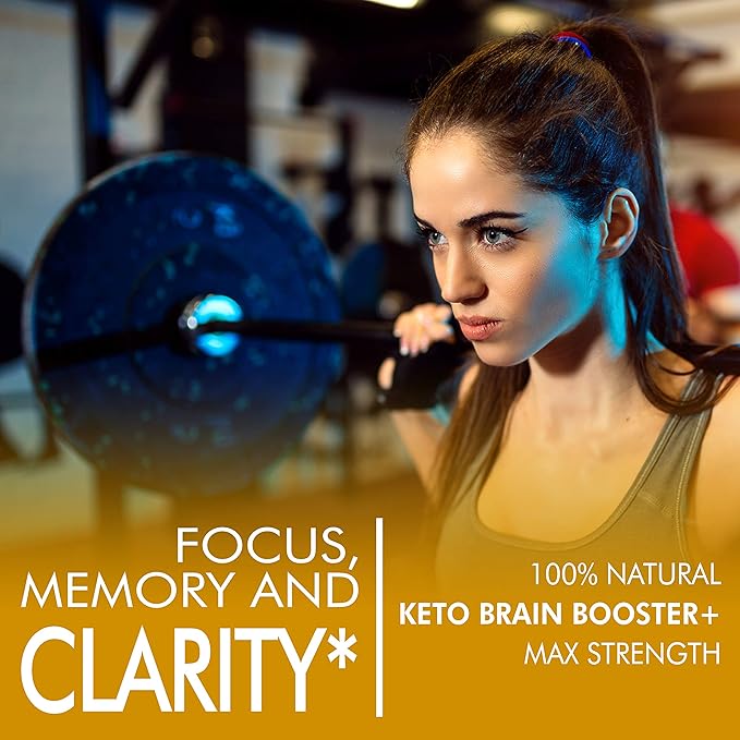 Keto Brain Booster - Brain Supplement - Focus, Concentration, Memory Neuro Supplement for Women & Men - Supports Learning, Energy, Immunity - All Natural, Non GMO, Made in USA - 60 Capsules