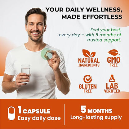 Organic Apple Cider Vinegar Capsules Enhanced with Cinnamon, Turmeric - Ultra Supplement for Digestive, Circulatory, Immunity Support | 150 Capsules