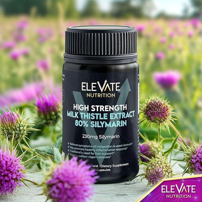 Milk Thistle - 288 mg, 80% Silymarin Extract - 120 Vegan Capsules - Dietary Health Supplement May Support Liver Wellness & Digestive Comfort