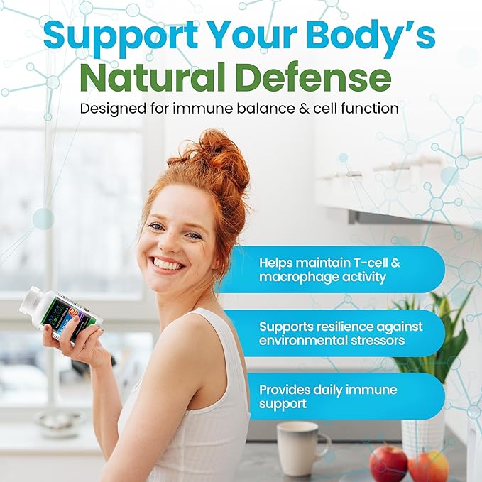 Immune Restore+ - Contains Beta Glucan 1,3/1,6 Complex & Herbal Extracts for Immune Support - Supports T-Cell & Macrophage Activity - With Cordyceps, Astragalus, Turkey Tail & Echinacea - 90 Capsules