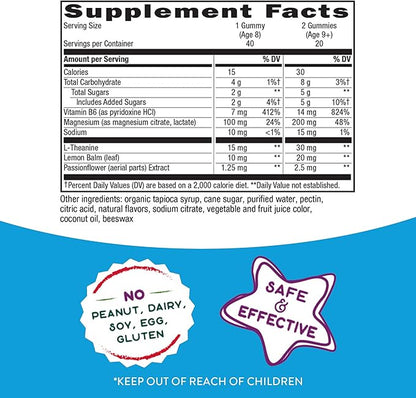 Nature's Way Kids Cool, Calm & Collected Gummies for Ages 8 and Over, Grape Flavored, 40 Gummies