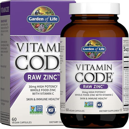 Garden of Life Probiotics Primal Defense Ultra 216 Capsules + Zinc Supplements 30mg High Potency 60 Capsules