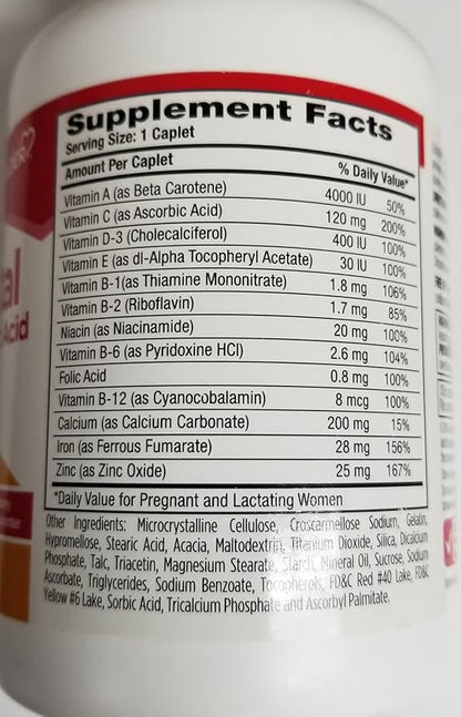 LEADER PreNatal Vitamins, 365 Caplets (Pack of 12)