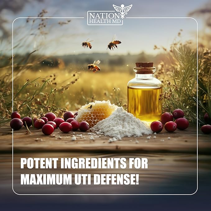 UroBliss Formula for Urinary Tract Support - D Mannose 1000mg Capsules with Cranberry Extract for Feminine Care and UTI-Health, 60 Capsules