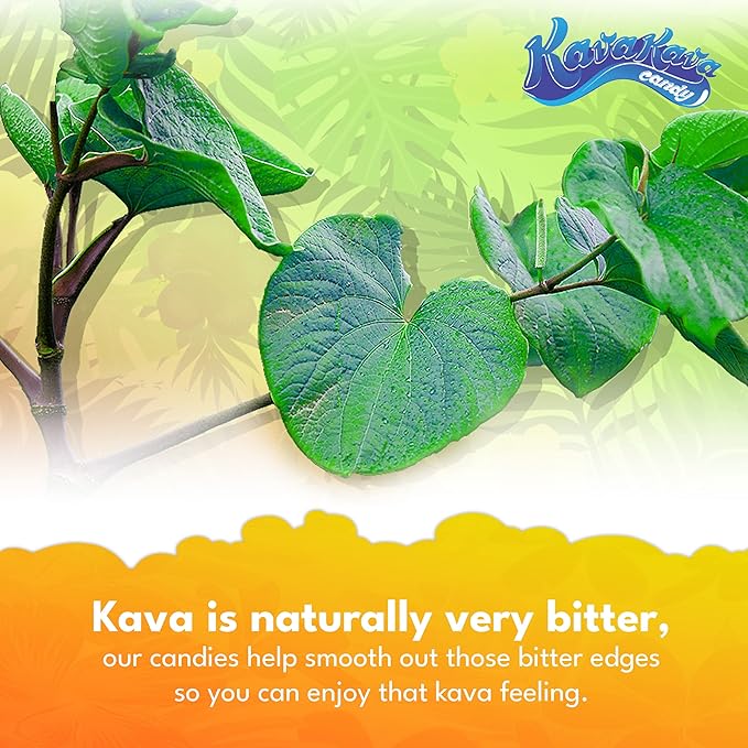 Ozia Originals Kava Kava Candy - 8 Kava Candies Per Pack, Kava Extract Stress Relief Supplement, Natural Kava Root Chill Happy Pill, Encourages Positive Mood - Orange Flavor, 1 Box (12 Packs)