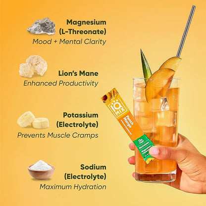 IQMIX Hydration Electrolyte Powder – 4-in-1 Formula for Hydration, Mental Clarity, Mood and Recovery – Sugar-Free Drink Mix, Keto, Magnesium L-Threonate, Lion’s Mane – 8 Count Sampler Pack