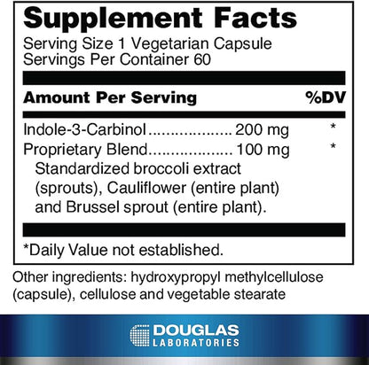 Douglas Laboratories Ultra I-3-C | Indole-3-Carbinol is a Proprietary Blend of Cruciferous Vegetables | 60 Capsules