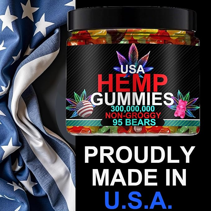 Hemp Gummies Sleep Edibles for Peace and Relaxation-High Potency Pure Extra Strength Hemp Oil-Made in USA