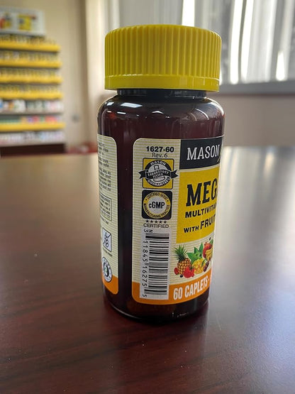 MASON NATURAL Vitamin Megavite Fruits and Veggies Mineral Formula, 60 Count