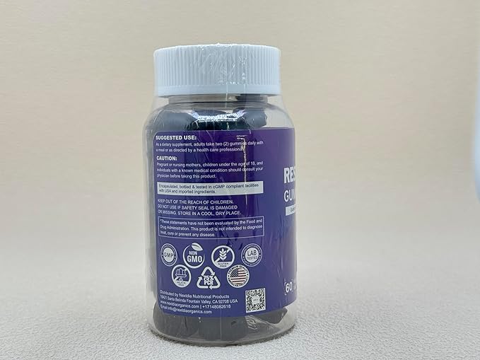 Resveratrol Gummies 1500mg, 120 Count, 2 Pack