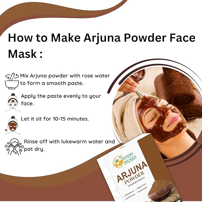 Arjuna Powder 100% Pure Arjuna Bark Powder (Arjun Ki Chaal) for Herbal Tea & Wellness – Finely Ground Tree Bark Powder for DIY Use – 5.3 oz Pack