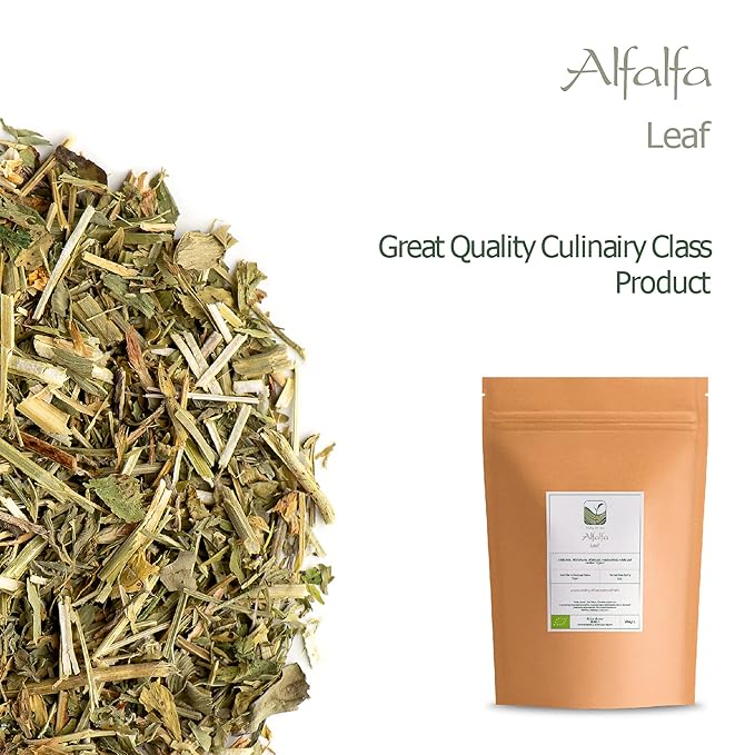 Alfalfa Herb Organic Medicago Sativa - Loose Leaf Quality Lucerne - Erba Medica Tonic 100g