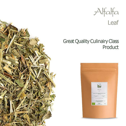 Alfalfa Herb Organic Medicago Sativa - Loose Leaf Quality Lucerne - Erba Medica Tonic 100g