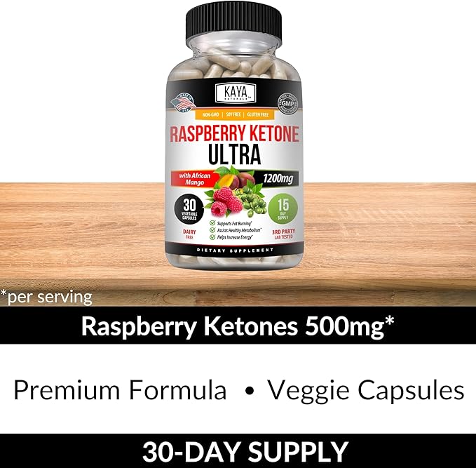 Kaya Naturals Keto Diet Raspberry Ketone - Weight Loss Supplement, Appetite Control, Boost Metabolism - 30 Count…