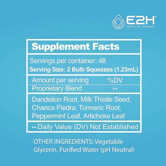 Liver Cleanse Detox & Repair - Herbal Liver Support Milk Thistle Supplement - Silymarin Milk Thistle Supplements with Dandelion Root, Chanca Piedra, Turmeric Root & Artichoke Extract - 2 Fl Oz by E2H