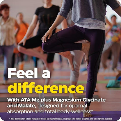 Enzymedica, Magnesium Motion with 3 Forms of Magnesium, ATA Mg, Glycinate, Malate, Soothes Occasional Aches, Supports Bones & Muscles, 120 Capsules