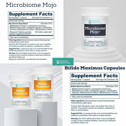 Gut Reset Protocol 1X Microbiome Mojo + 2X Bifido Maximus + Protocol PDF - High Potency Probiotics for Harmonizing Your Gut - Enhance Immunity, Hormonal Balance & Mood
