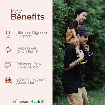 Digestive Enzymes - Probiotic Multi Enzyme (Enzimas Digestivas) - Digestive Supplements with Unique Makzyme-Pro Formula - Advanced Enzymes for Digestion, Bowel Movements & Nutrient Absorption. 60 Caps