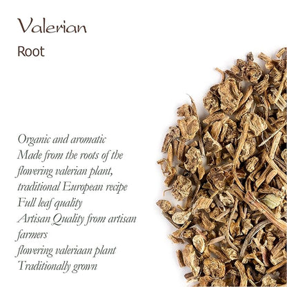 Valerian Root Organic Herbal Tea - Calming And Relaxing - Good Night Rest - Valeriana Officinalis Roots Valerian Sleep Tea Valerian Herbal Tea Valerian Tea Organic Valerian Herb Valerian Tea Root