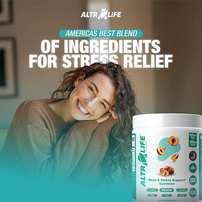 Kava Kava Gummies - Stress Relief Supplement with Magnesium Glycinate, Rhodiola Rosea, Holy Basil - 30 Servings for Calm Mood, Focus & Sleep Support - Cortisol Supplements for Women and Men
