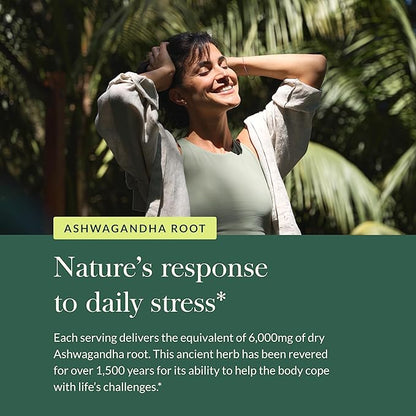 Gaia Herbs Organic Ashwagandha Gummies, Stress Support, Cinnamon, Ginger, Gluten Free, Vegan, 45 Count