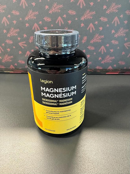 Legion Sucrosomial Magnesium Supplements - High Absorption Magnesium Supplement for Women & Men - Magnesium Mineral Supplements to Help Boost Athletic Performance & Overall Health - 120 Servings
