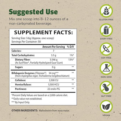 Master Supplements TruFiber - 6.35 oz, Pack of 2 - Prebiotic Fiber to Help Boost Probiotic Growth - Supports Digestive Health - Vegan, Gluten Free - 100 Total Servings