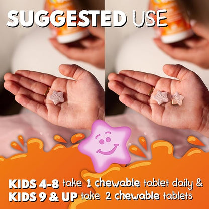 VAL Magnesium for Kids | High-Absorption Magnesium for Calm, Relaxation & Focus | Mg Glycinate, Citrate & Taurate | with Vitamin B6, D & C | Sugar-Free, Non-GMO | 60 Chewable Tablets