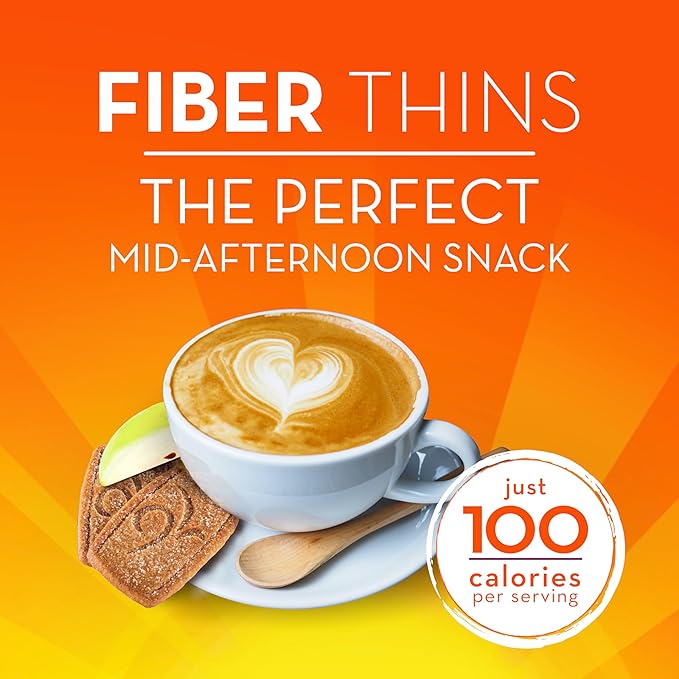 Metamucil, Fiber Thins, Daily Psyllium Husk Fiber Supplement, Supports Digestive Health and Satisfies Hunger, Apple Crisp Flavor, 48 Total Servings (4 Packs of 12)