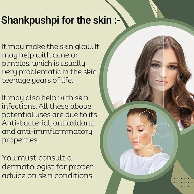 Shankhpushpi Powder Convolvulus Pluricaulis 100% Natural | Supports Digestion, Immunity, & Cognitive Function 5.3 oz