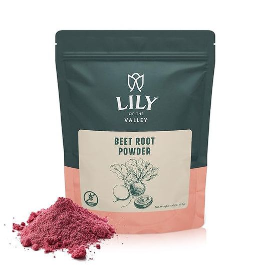 LILY OF THE VALLEY Beet Root Powder - Plant-Based Superfood Powder for Cooking, Baking & Smoothies - Natural Nitric Oxide Source - Vegan & Gluten-Free - Packed in Resealable Pouch (8oz, 226g)