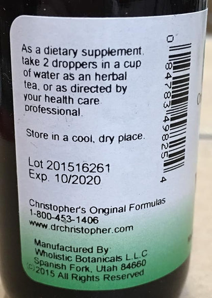 Valerian Nerve Formula (Wild Lettuce & Valerian Extract) Dr. Christopher 2 oz Liquid