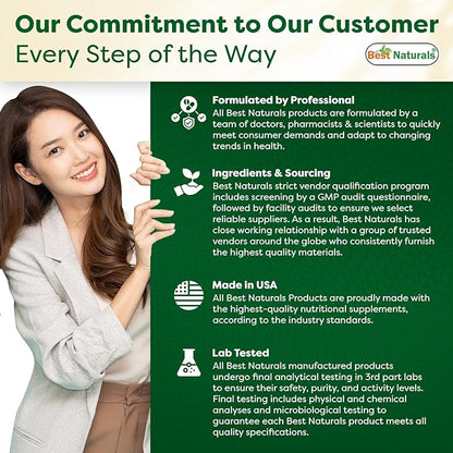 Best Naturals Vitamin B2 (Riboflavin) 400mg - Migraine Relief - Veggie Capsules - Conezyme Precursor - 120 Count