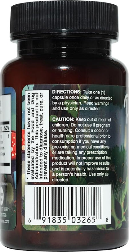 Natural Mushroom Supplement - Non-GMO, Vegan, Gluten-Free